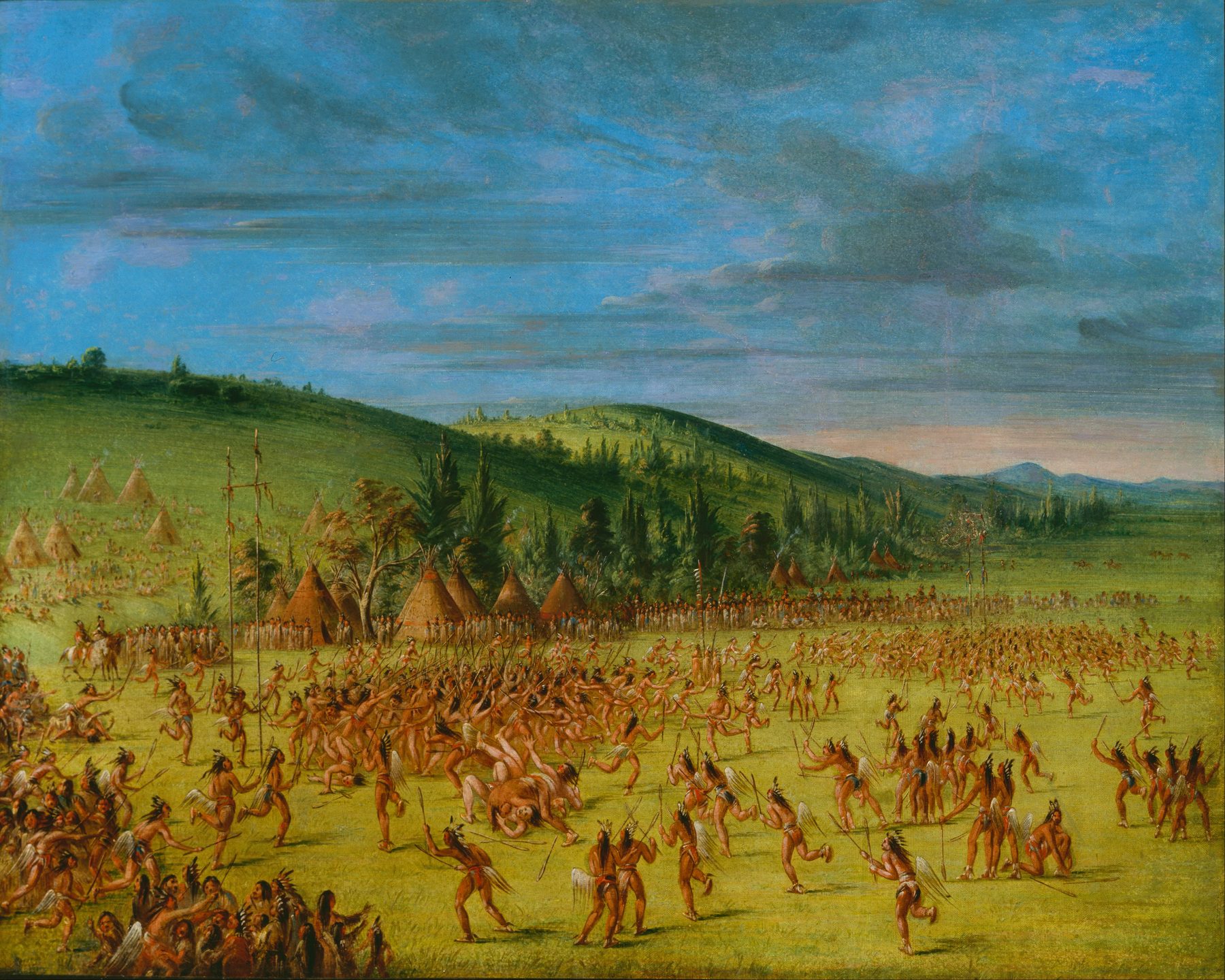 Historic lacrosse painting